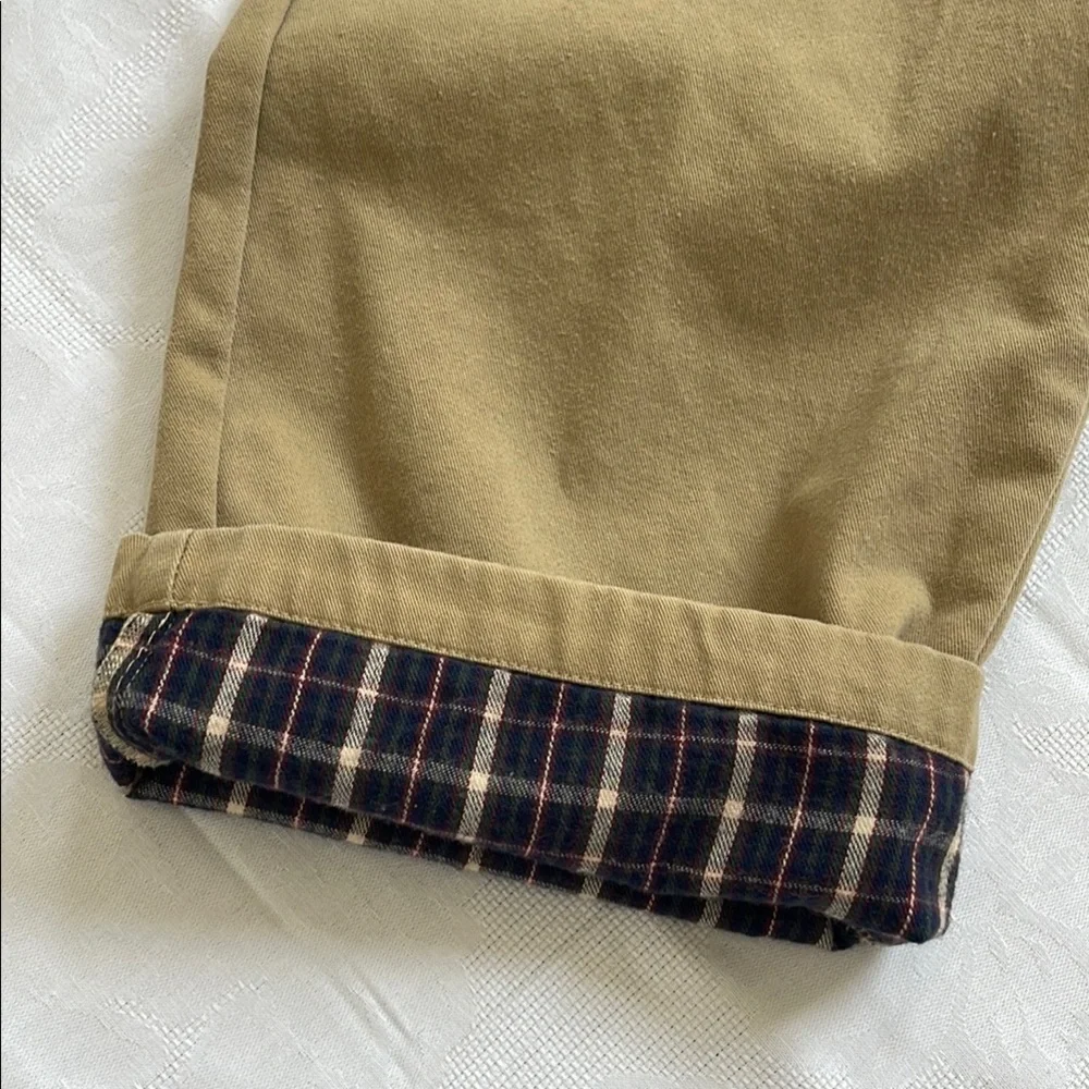 Classic Tan Men's Flannel-lined Chinos by LLBean. Sz 34. - Picture 4 of 4
